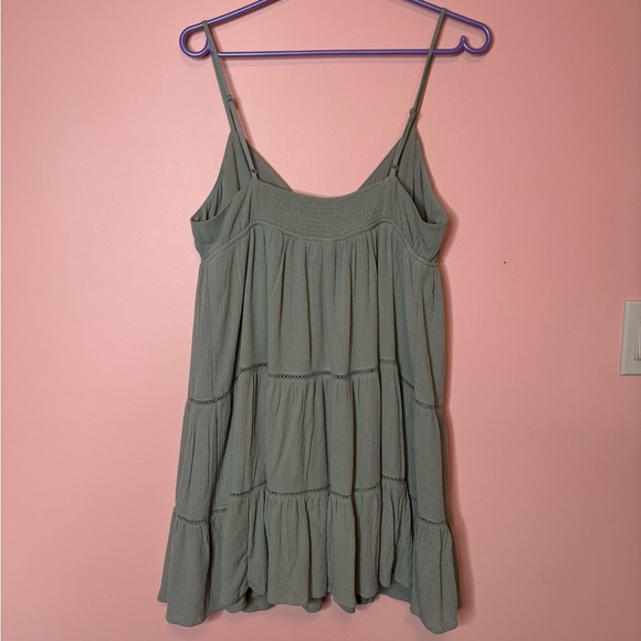GARAGE Olive Green Mini Sundress - Picture 3 of 4